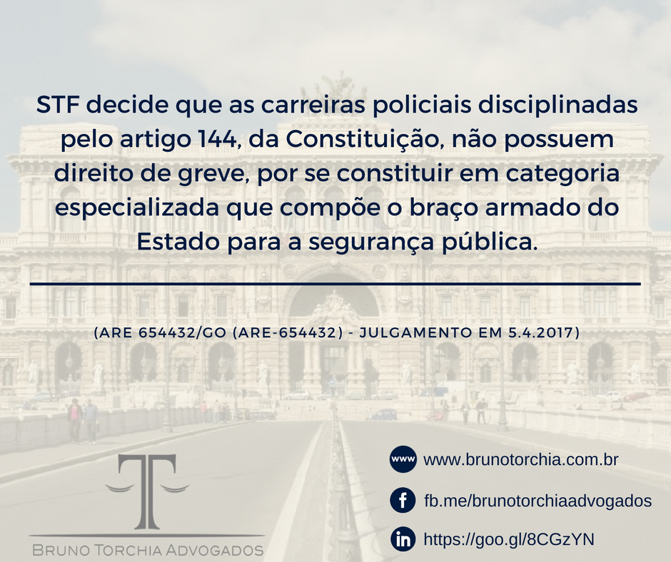STF Decide que Policiais não tem Direito de Greve