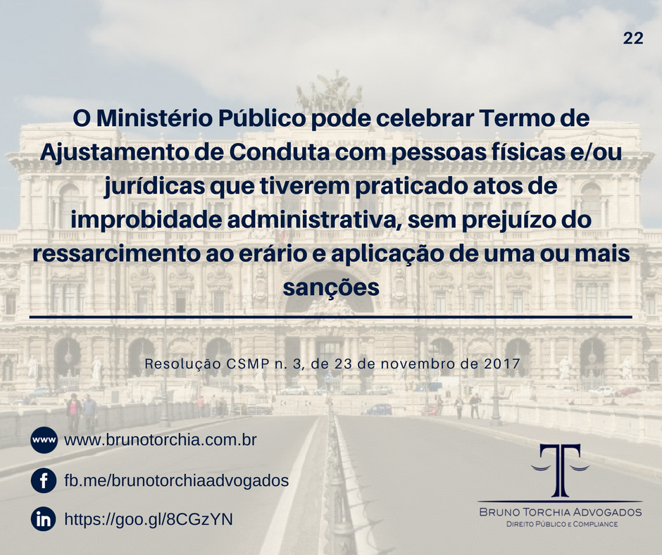 MP pode Celebrar TAC com quem Praticou Atos de Improbidade sem Prejuízo ao Ressarcimento do Erário