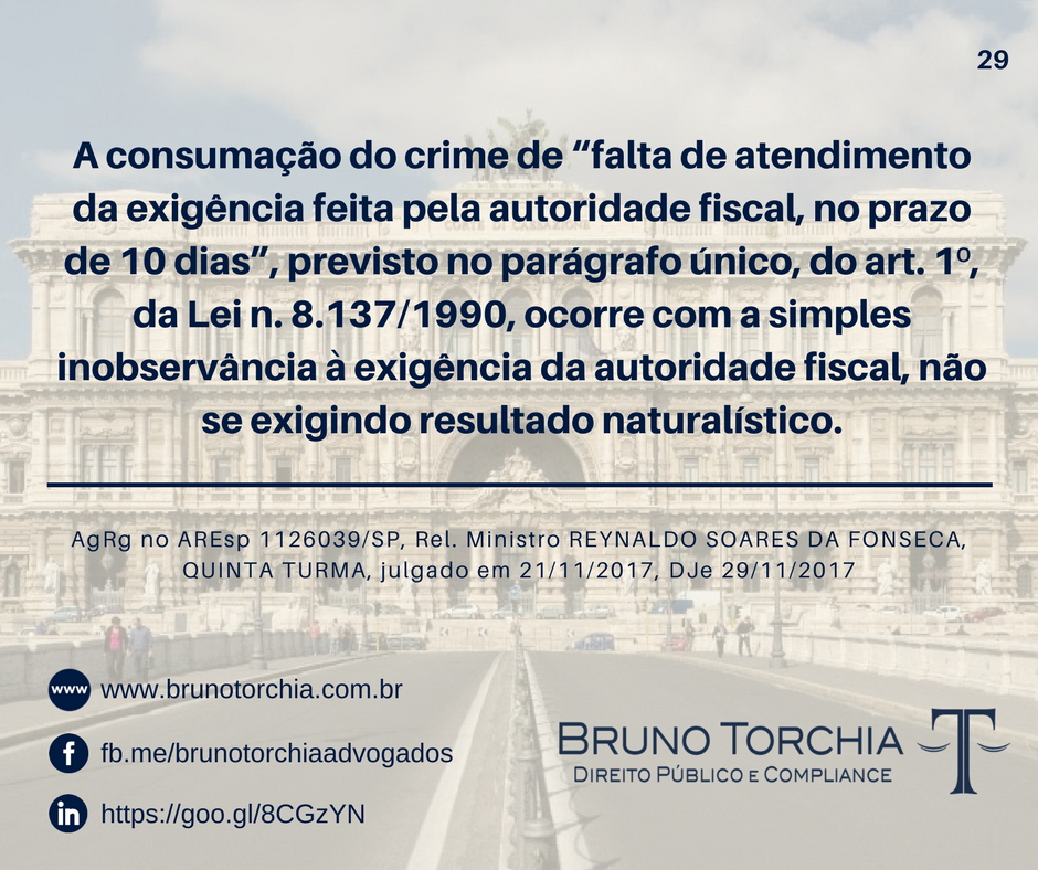 Consuma-se o delito tributário com a simples recusa