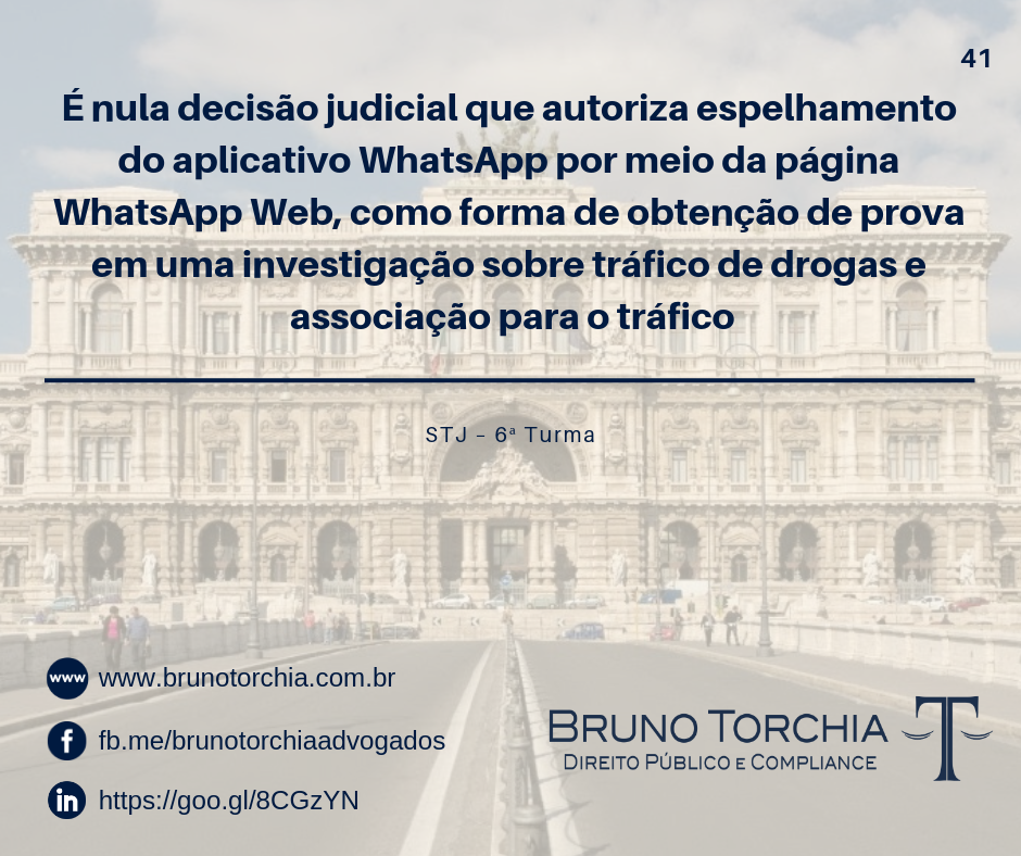Nulidade de prova obtida pelo WhatsApp Web